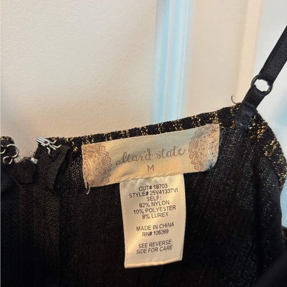 Altar'd State Black & Gold Mini Dress - Picture 8 of 8